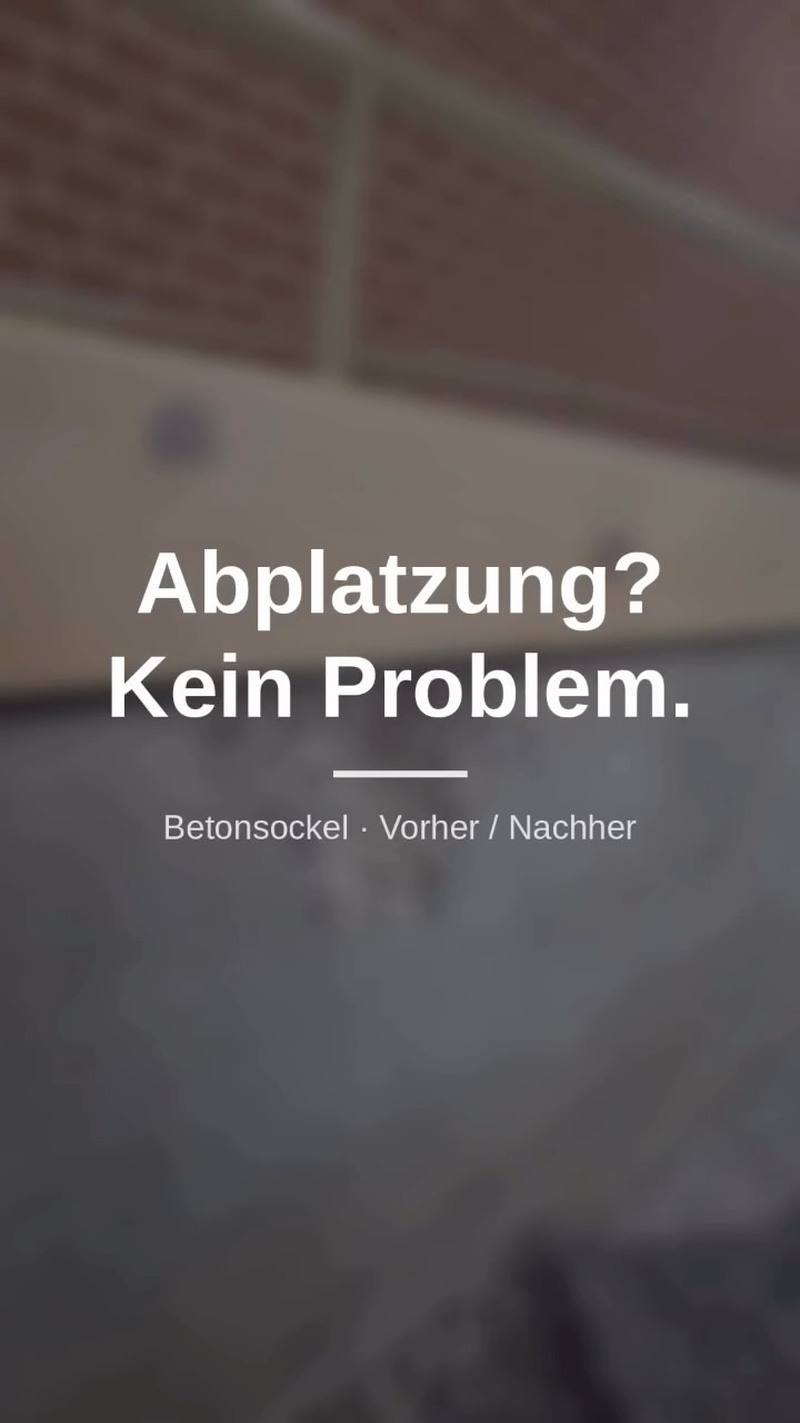 Abplatzung an der Sockelkante? Kein Problem. 💪 Bei diesem Betonsockel war die Kante unter der Sitzauflage abgeplatzt, die…