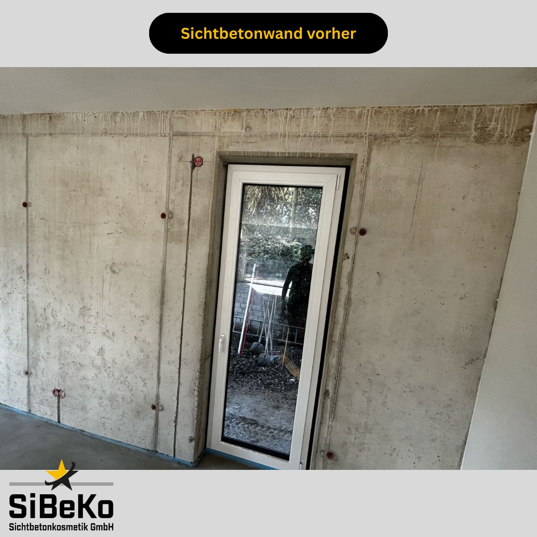 Vorher ➝ Nachher 👀 Nachträgliche Schlitze entfernt, Charakter bewahrt. Sichtbeton im Einfamilienhaus – bewusst rustikal…